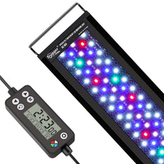 hygger auto on off led light with lcd monitor for precise scheduling in planted tanks.