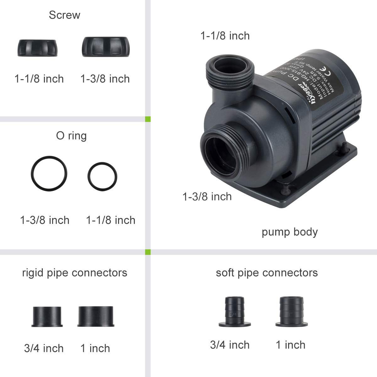 Auto shut-off feature protects the pump when water is low.