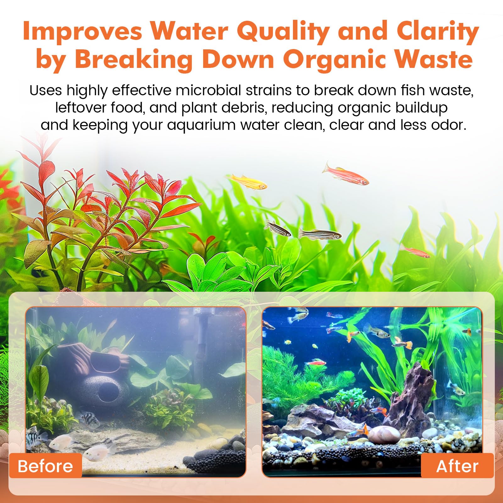 Hygger Bio-Clarifier improves water clarity by reducing sludge in tanks.