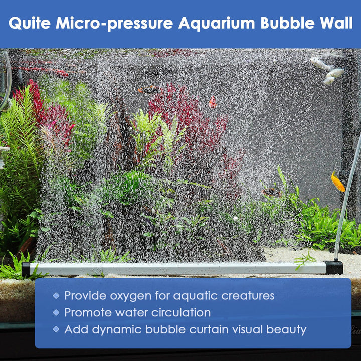 hygger bubble strip installation with tubing and suction cup for quick setup