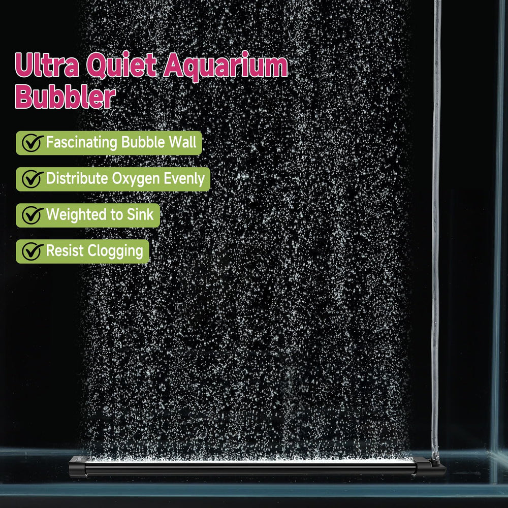Hygger bubble strip weighted base sinking securely for quiet operation
