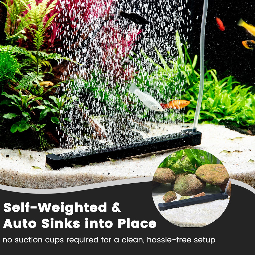 Hygger bubble wall bar in aquarium providing even aeration without clutter