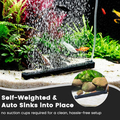 Hygger bubble wall bar in aquarium providing even aeration without clutter