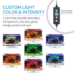 Hygger built-in timer and dimming control on a compact aquarium light
