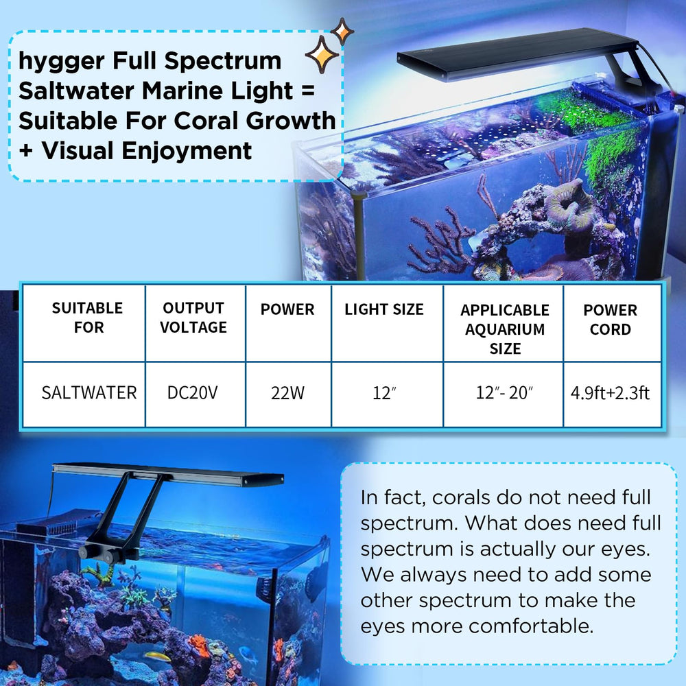 Hygger clip-on light with daylight setting boosts tank color and visibility