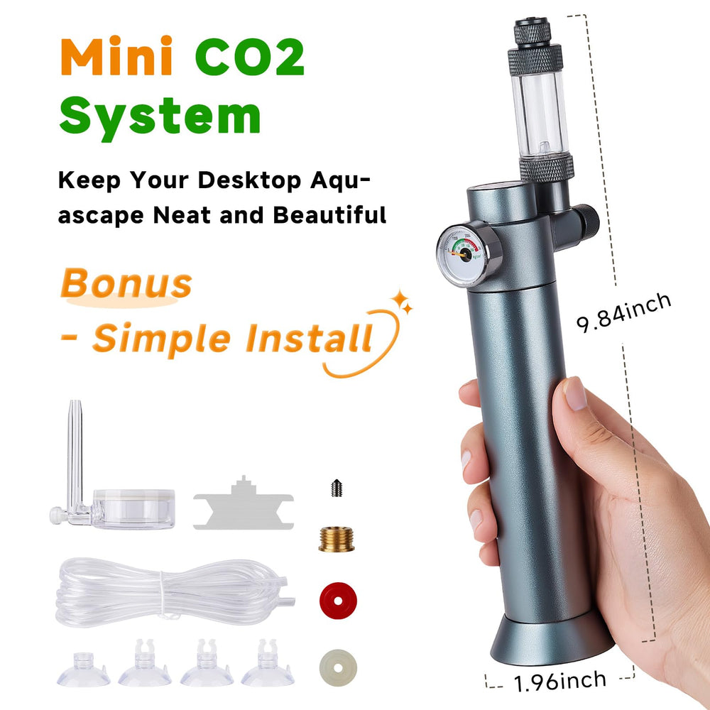 Hygger CO2 quick-connect tubing for fast setup.