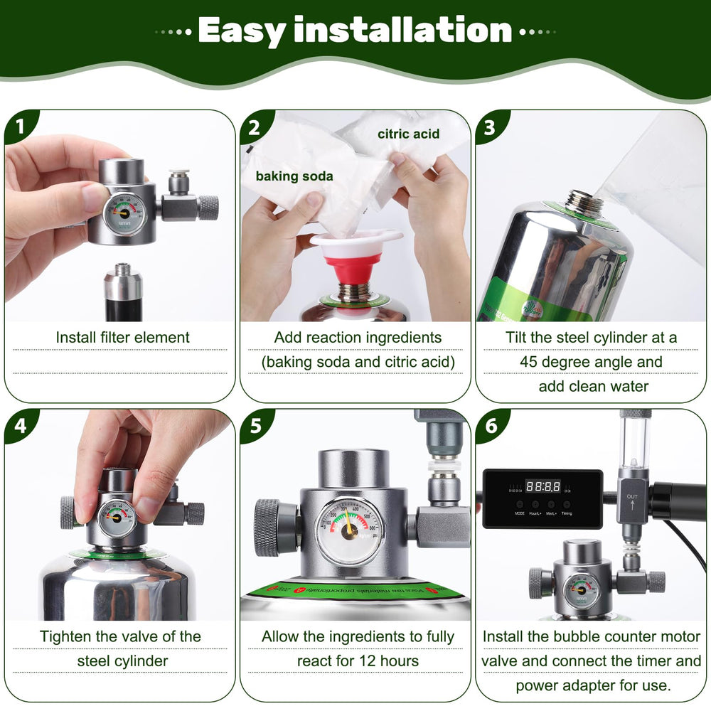 Hygger CO2 quick-release structure simplifies setup and maintenance.
