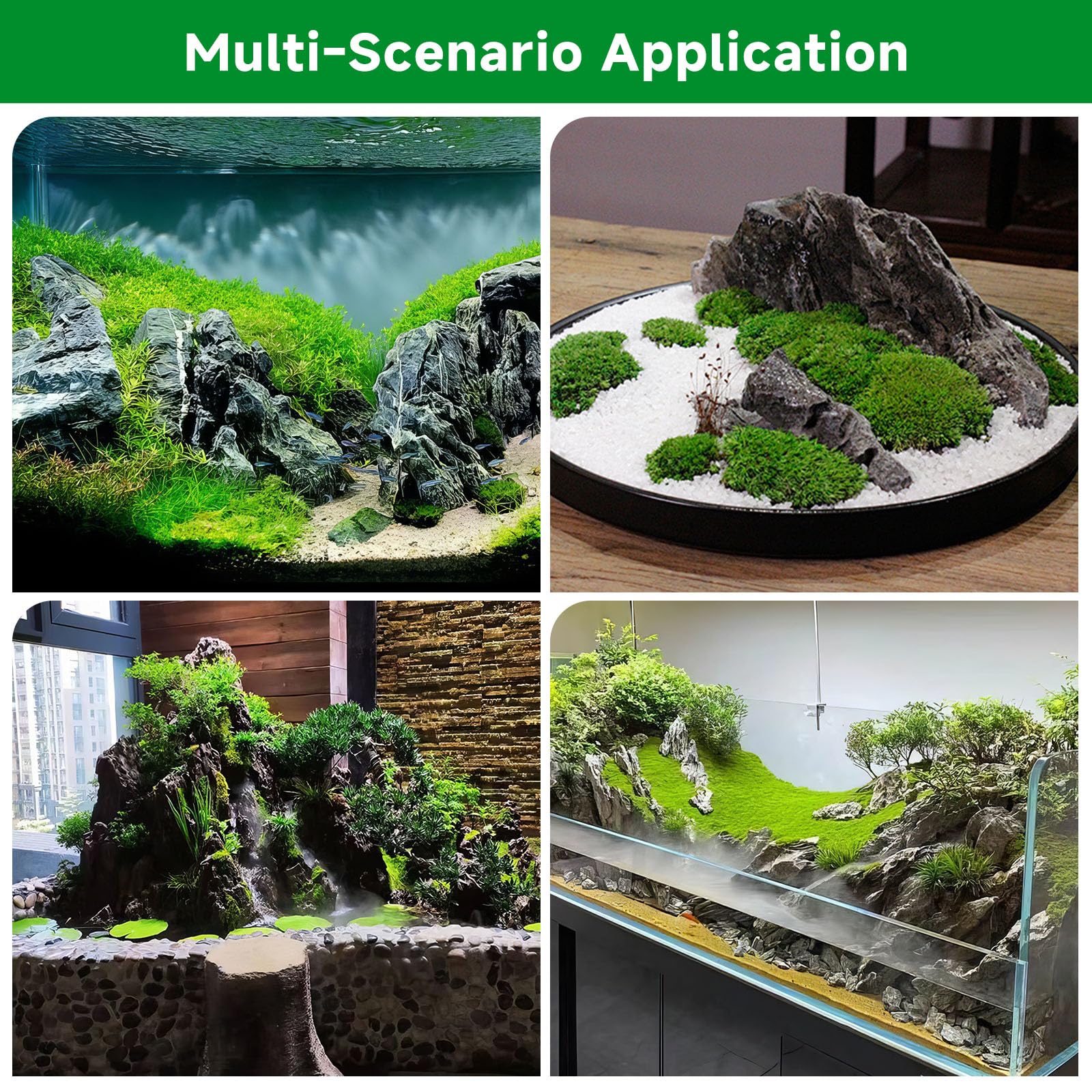 Versatile Hygger Seiryu rocks suit aquariums, paludariums, and micro landscapes.