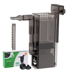 Hygger CO2 Surface Skimmer front view showing compact design and clean surface.
