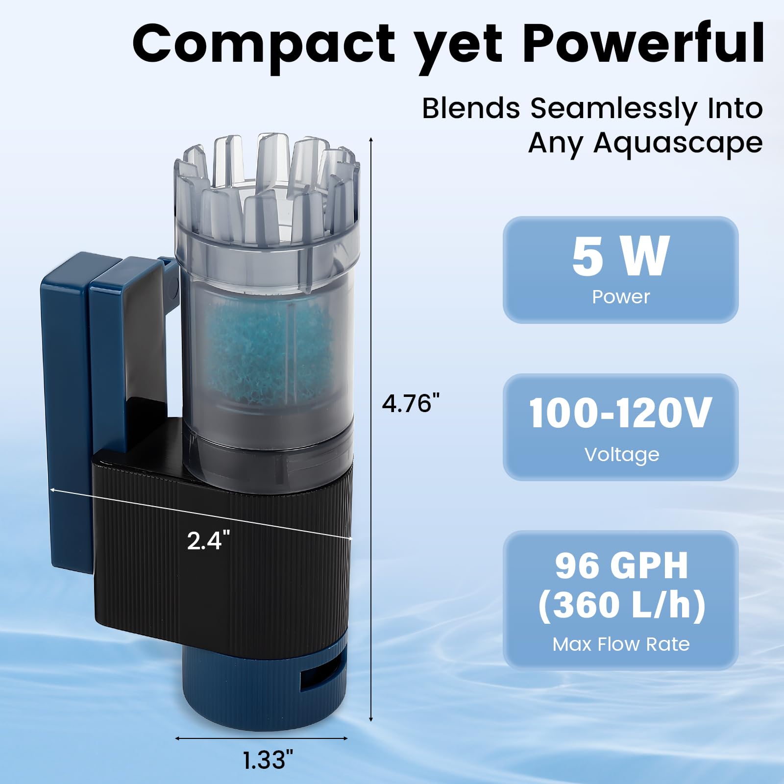 Hygger CO2 surface skimmer installation is quick and simple