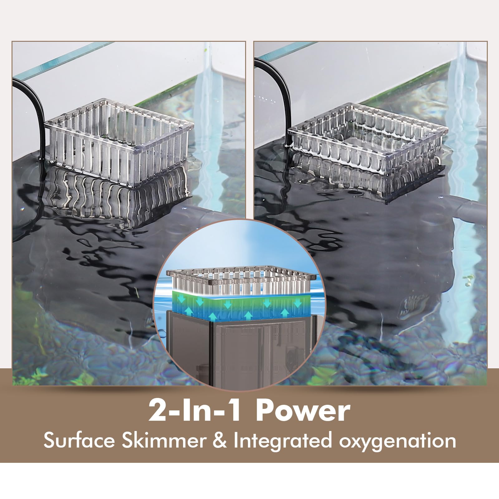 Hygger CO2 Surface Skimmer installation demonstrates easy mounting and quick setup.