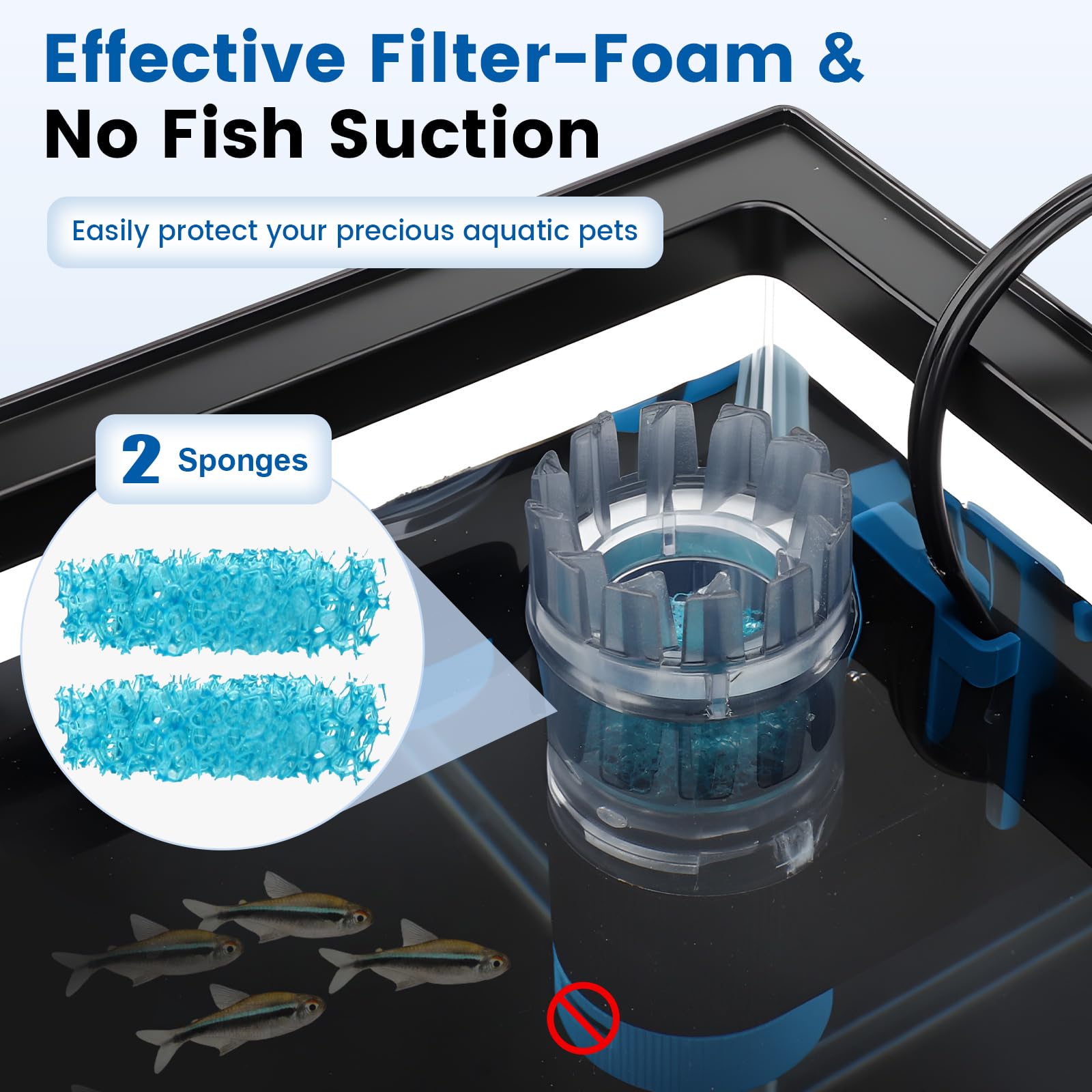 Hygger CO2 surface skimmer keeps tank surface clean and visible