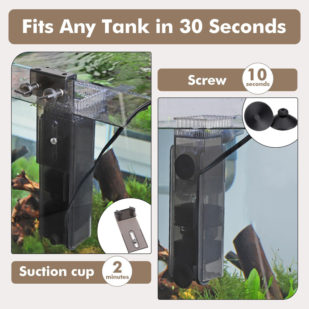 Hygger CO2 Surface Skimmer ultra-quiet pump reduces noise for peaceful tanks.