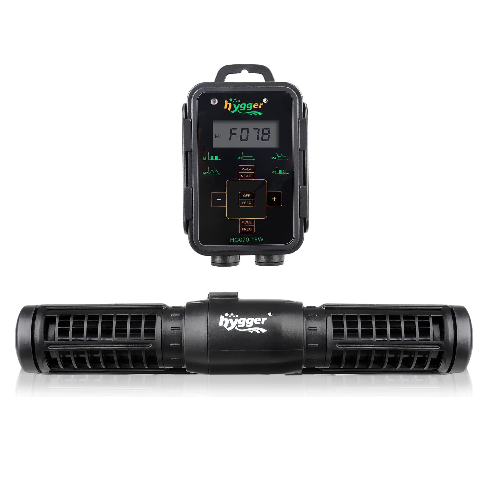 Hygger cross-flow wave pump creating 360-degree tank circulation to boost flow