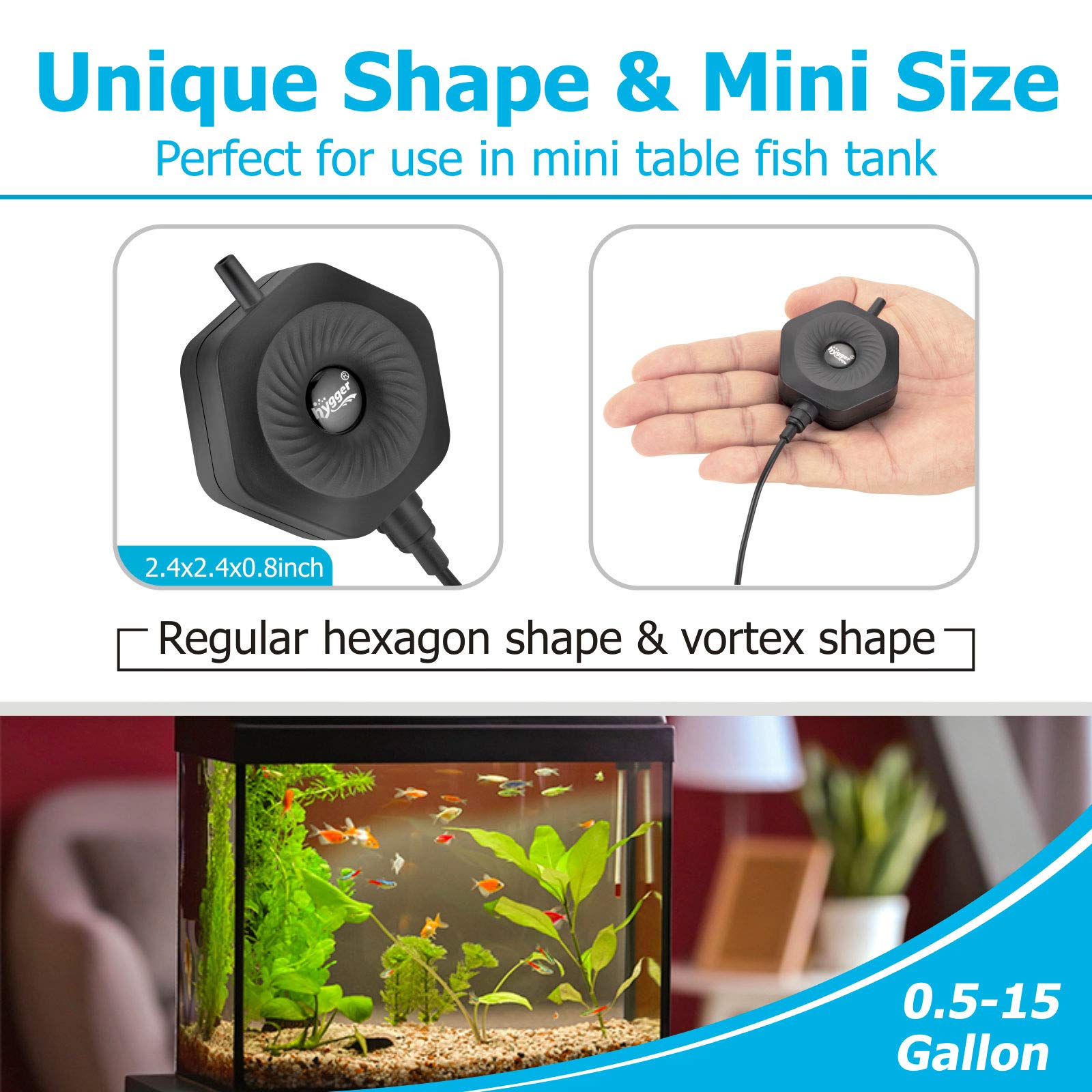 hygger double-side suction cups simplify secure mounting.