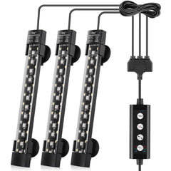 Hygger dual-channel LED light, front view, enabling natural day-night cycles for aquariums.