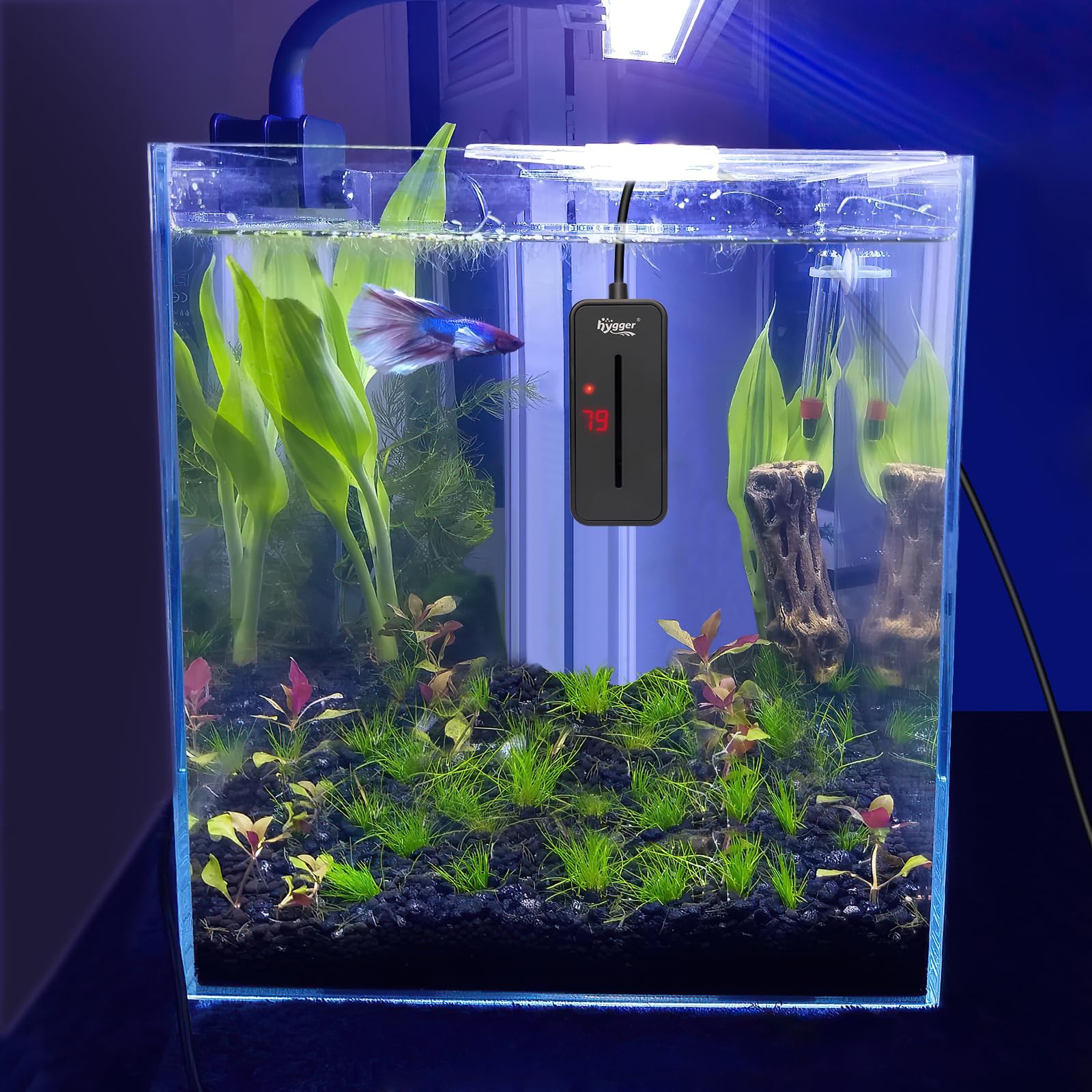 Hygger durable quartz tube with nickel wiring for steady temperature control