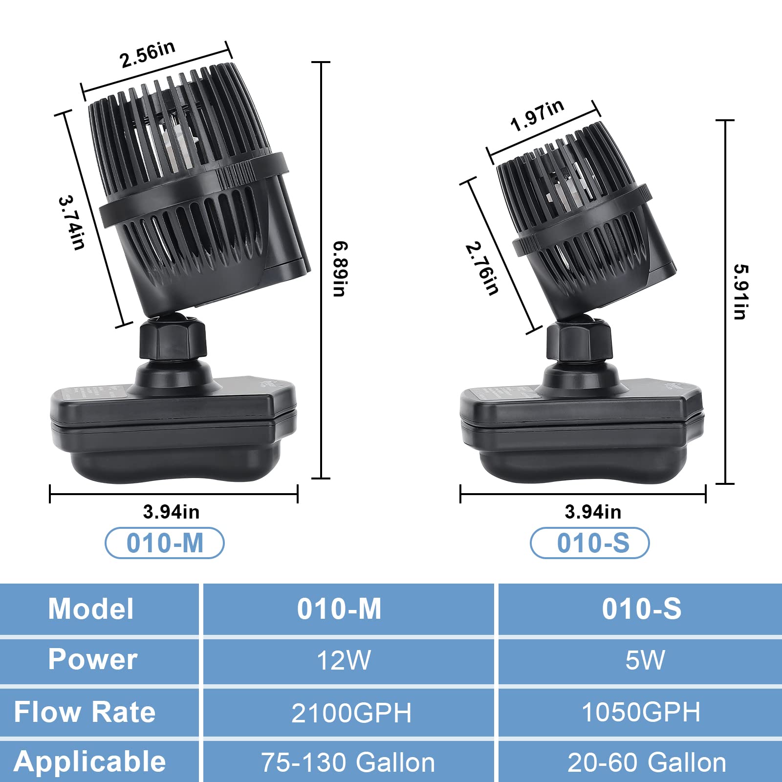 Hygger easy installation wave-maker simplifies mounting inside the tank