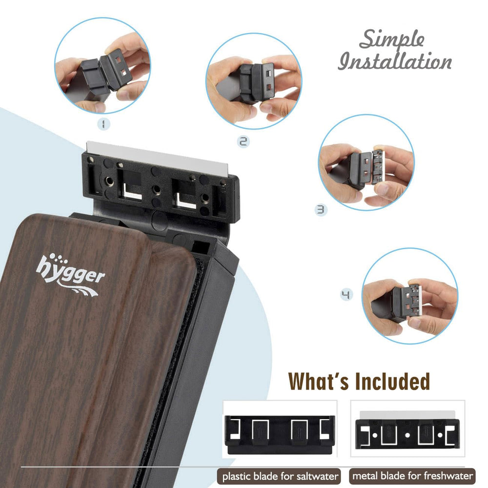 hygger ergonomic wood-like grip for comfortable cleaning