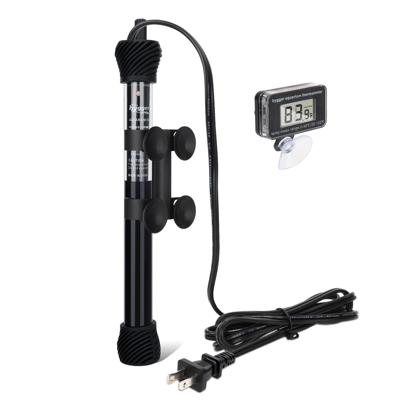 Hygger ETL heater with digital display for precise temperature control in coral tanks.
