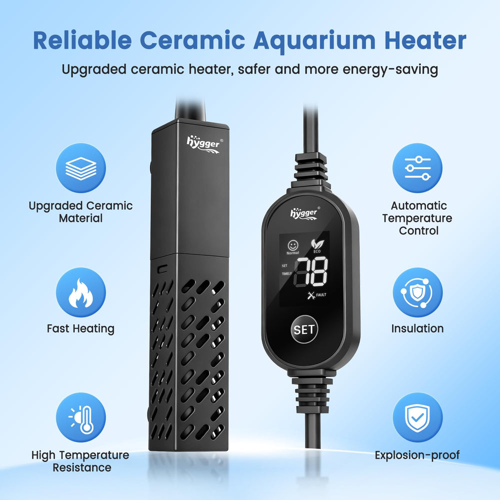 Hygger external digital controller with clear temperature display