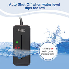 Hygger external control enables quick temperature adjustments without wet hands
