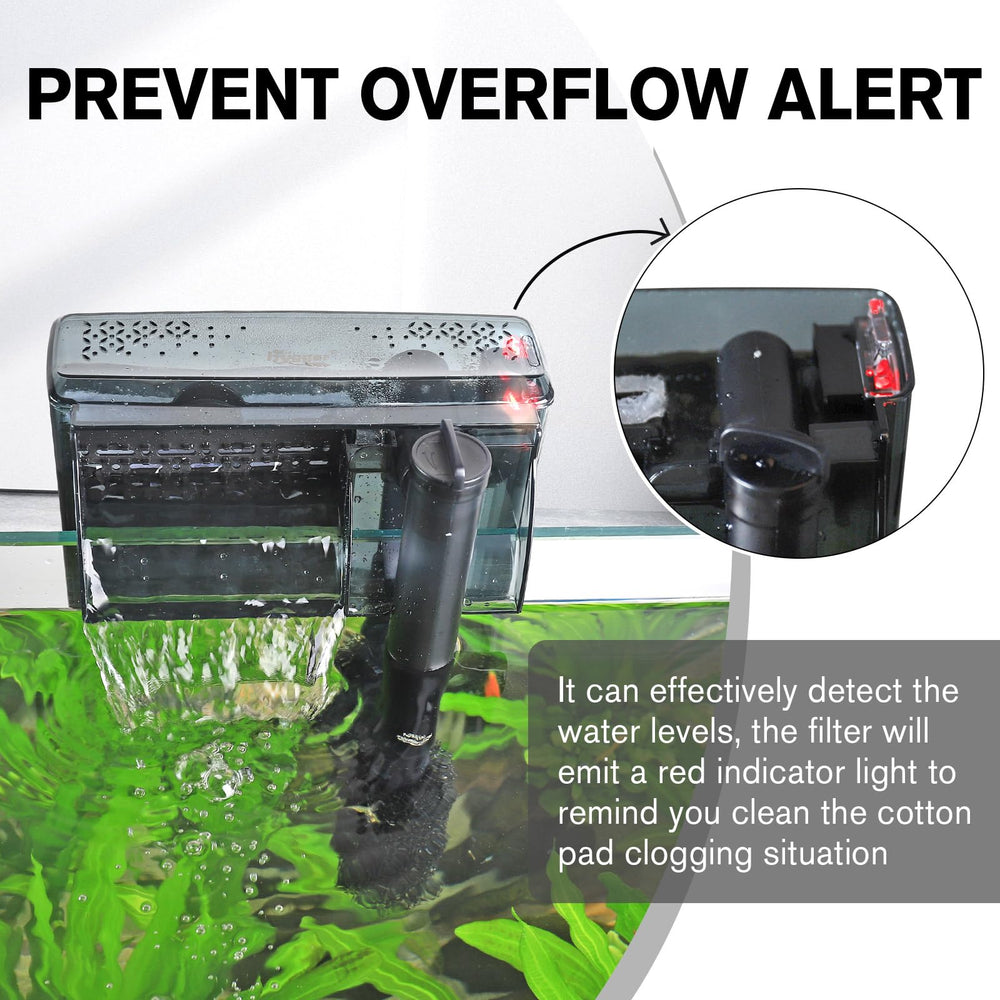 Hygger cartridge and bio-filter plate offer versatile filtration options.