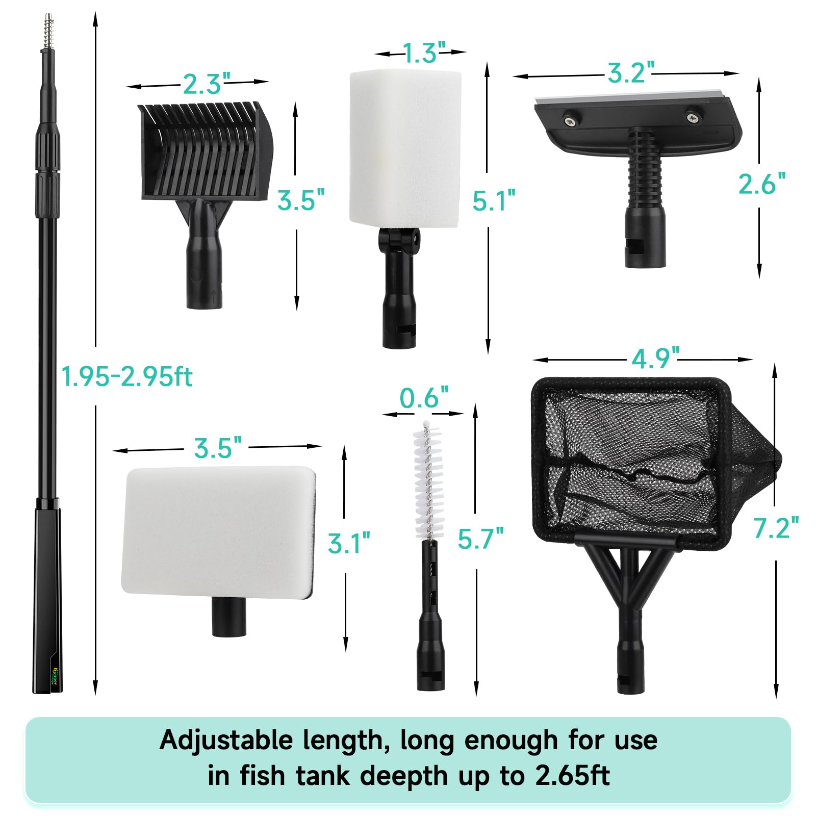 Hygger flat sponge and right-angle sponge reach corners and surfaces