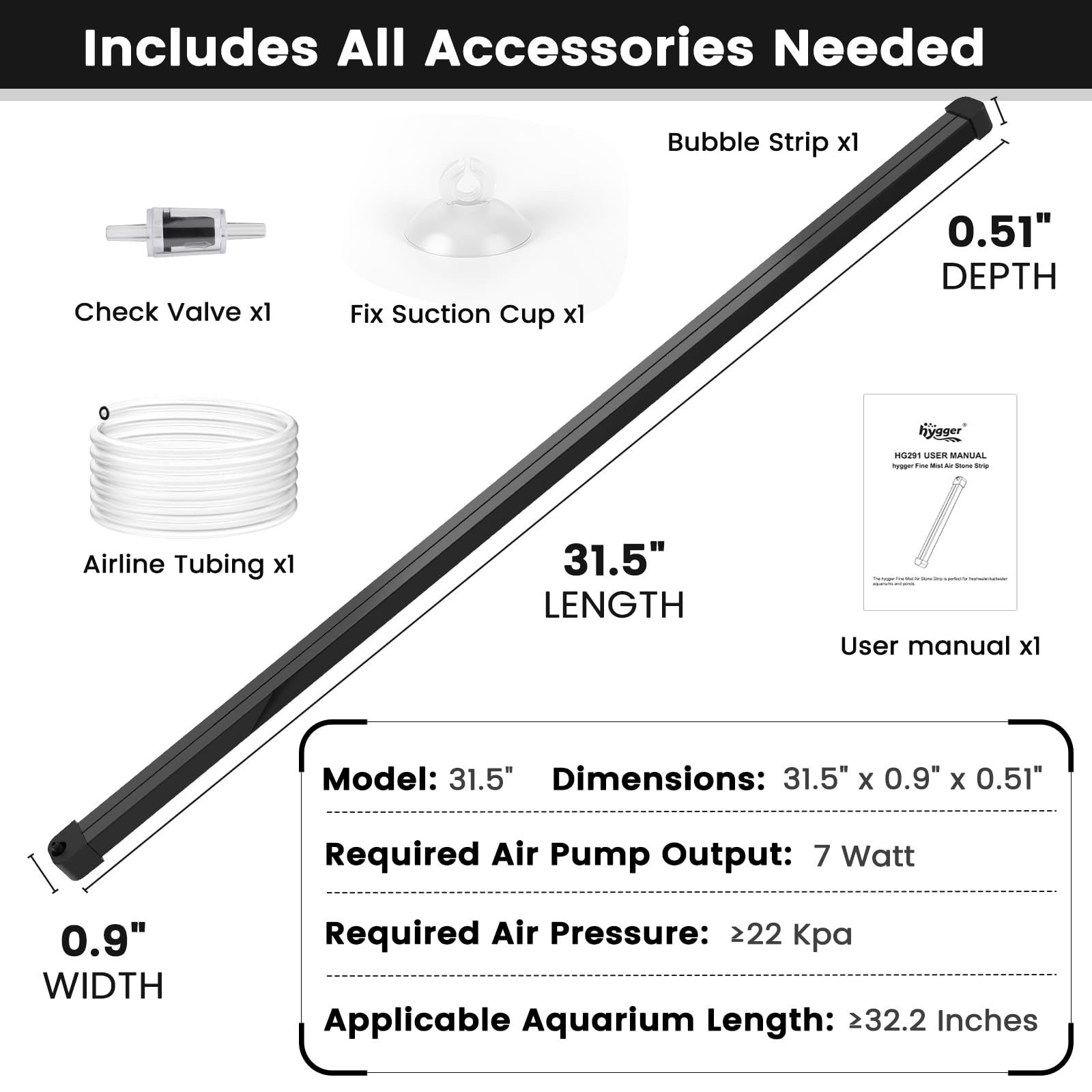 hygger diffuser suitable for freshwater and marine aquariums