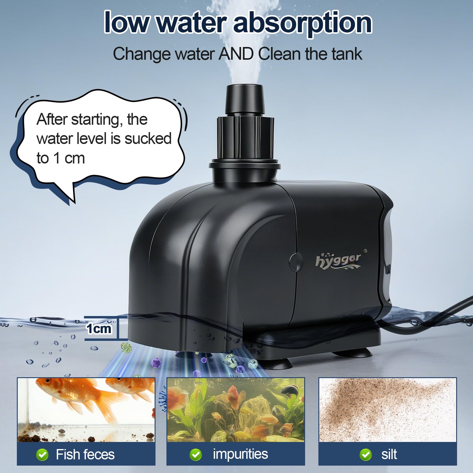 Hygger pump safe for freshwater and saltwater tanks.