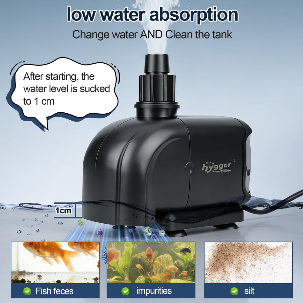 Hygger pump safe for freshwater and saltwater tanks.