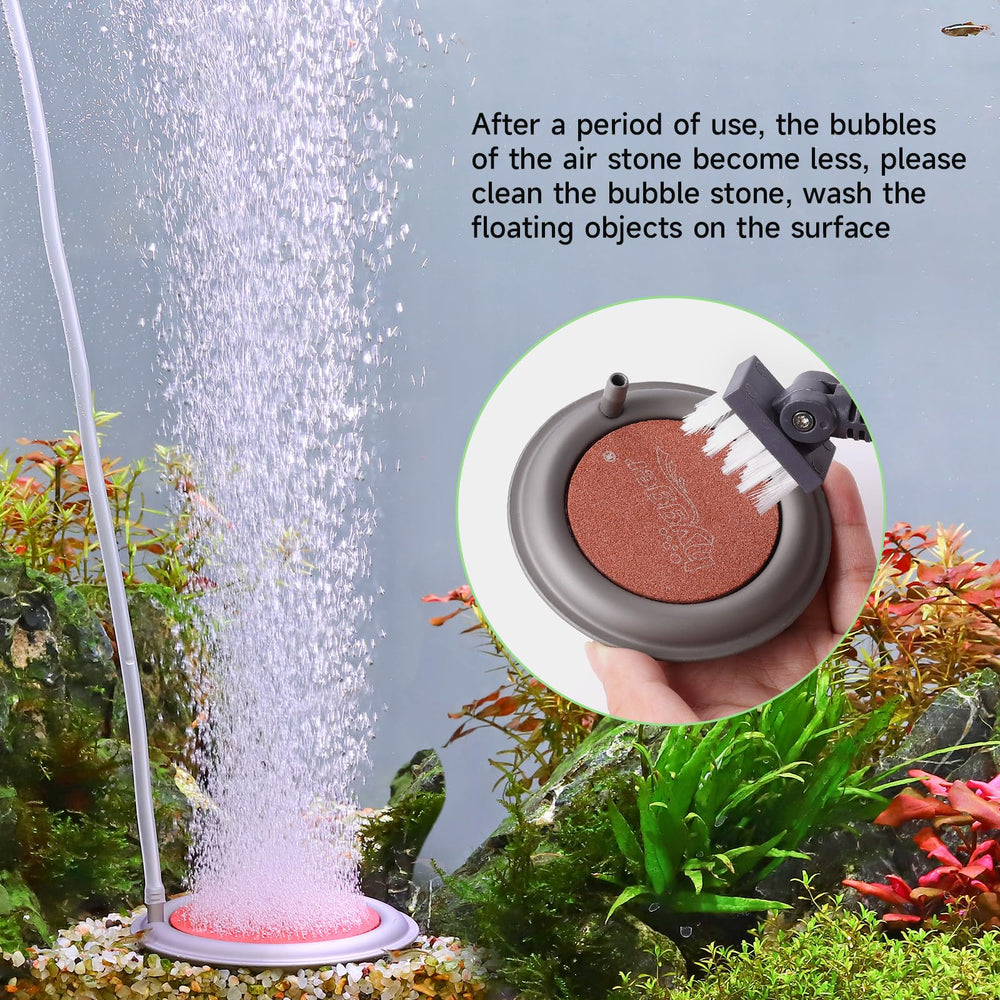 Hygger hydroponics air stone disk ensures precise bubble diffusion in solutions.