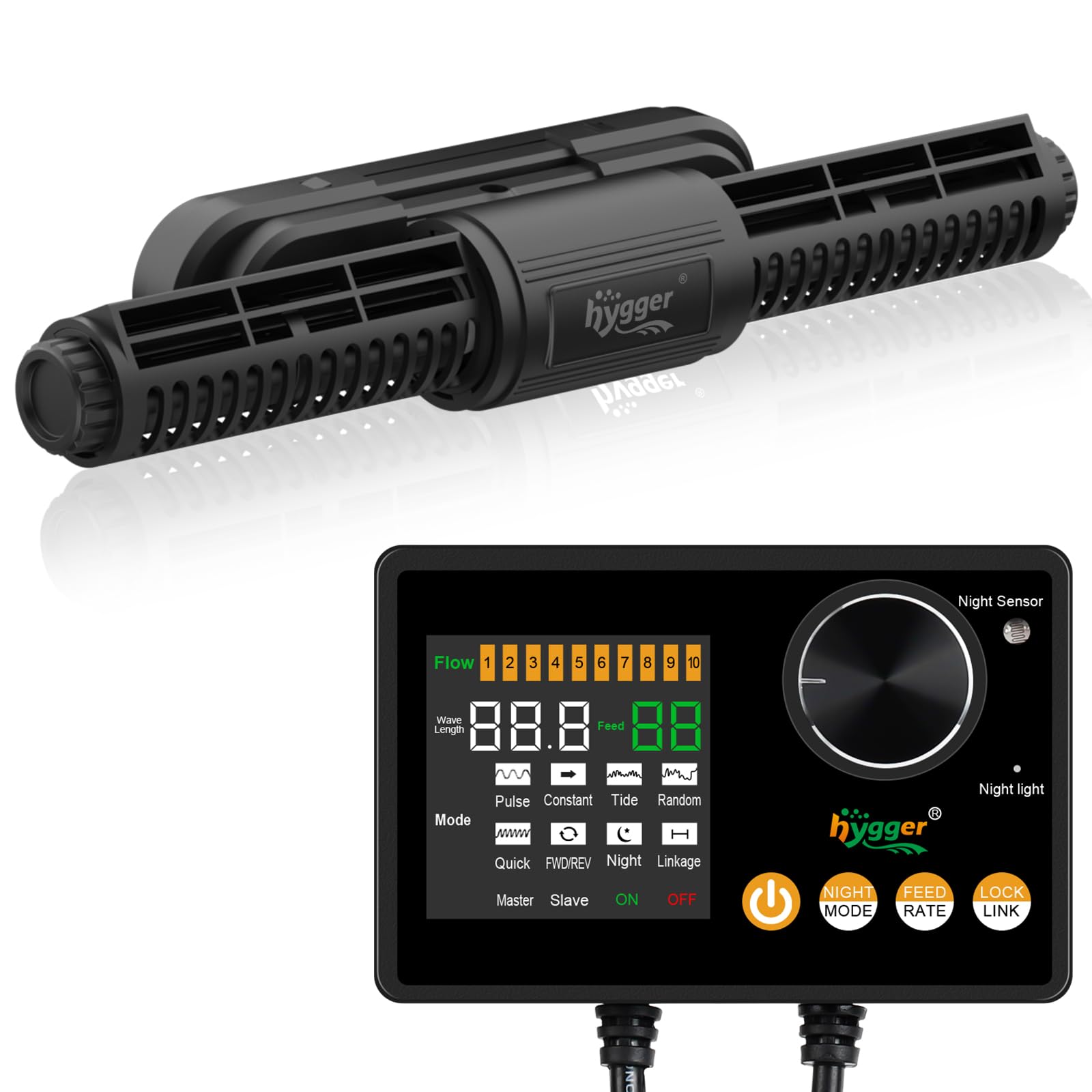 Hygger Intelligent Wave Maker main unit with adjustable modes for reef tanks