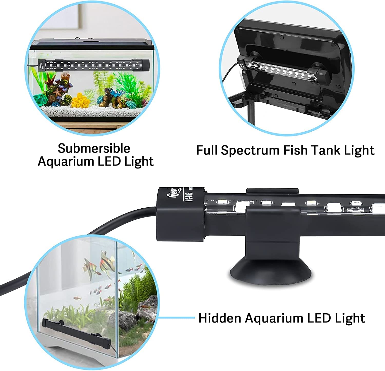 Hygger IP68 waterproof submersible light safe for underwater use