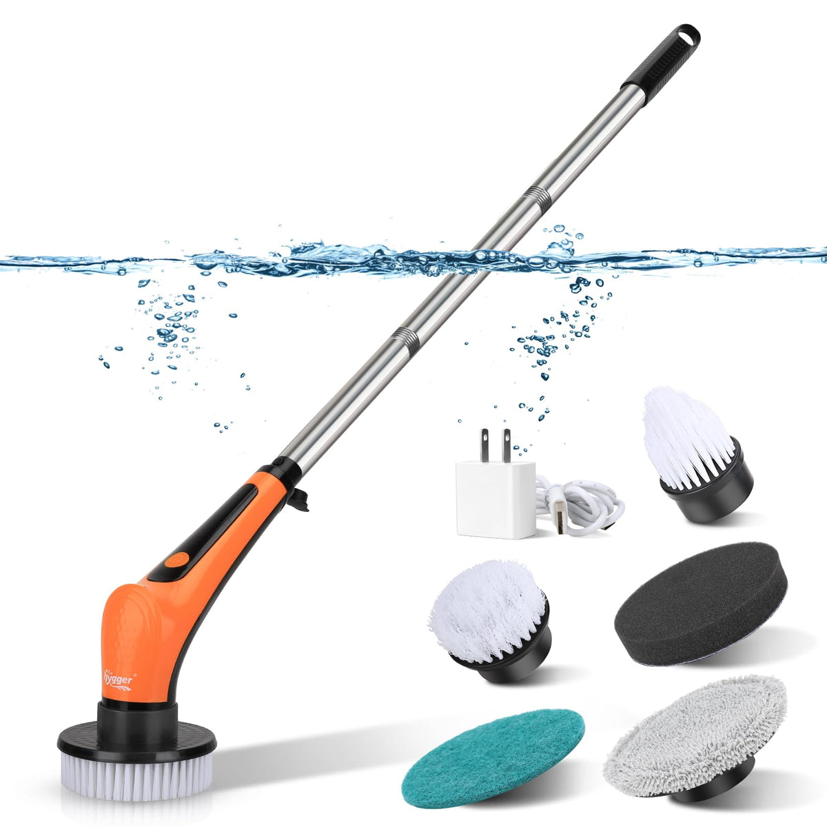 Hygger IPX8 cleaning kit with six heads for versatile aquarium care.