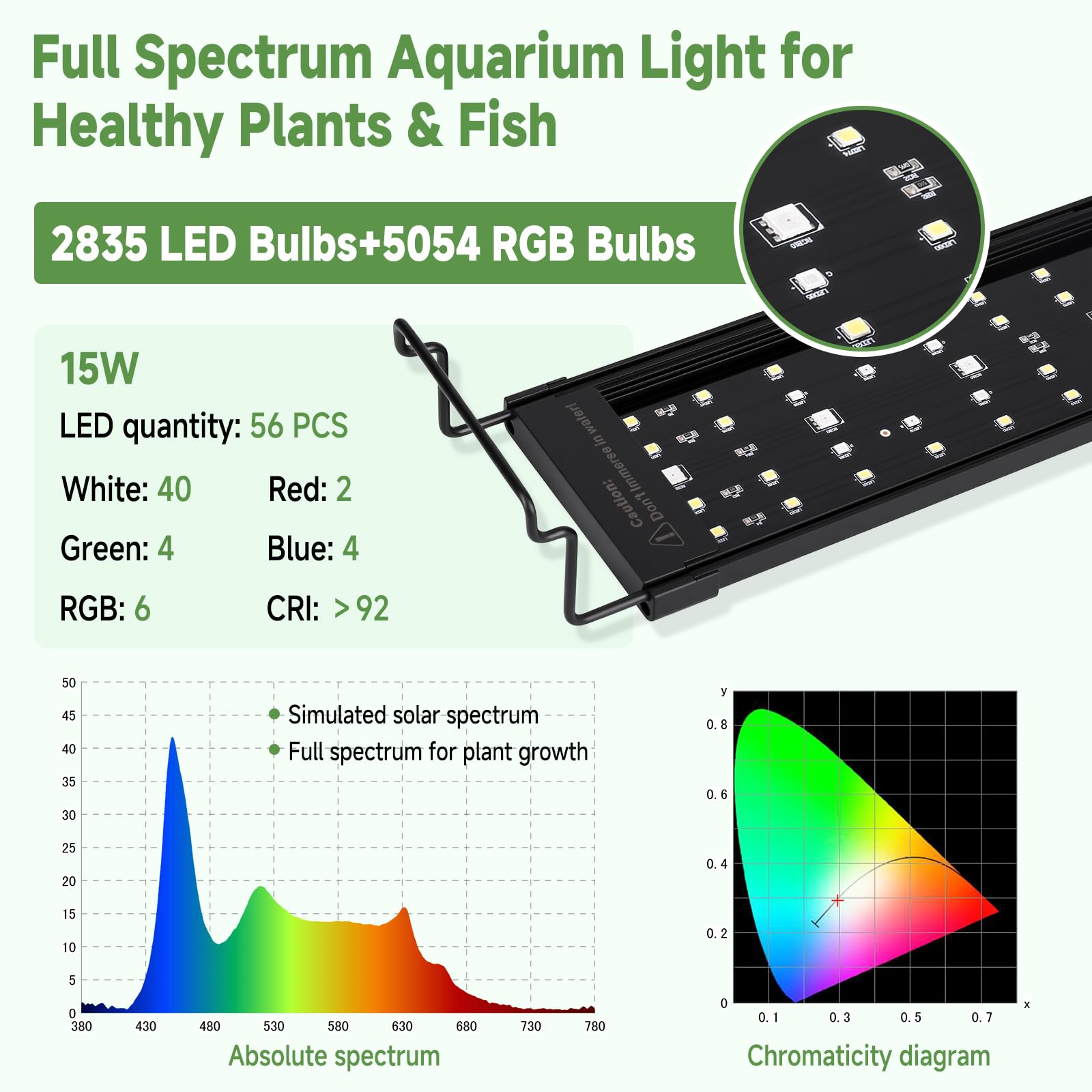 hygger LED aquarium light moonlight mode enables gentle nighttime viewing