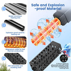 Hygger memory function submersible heater preserves settings