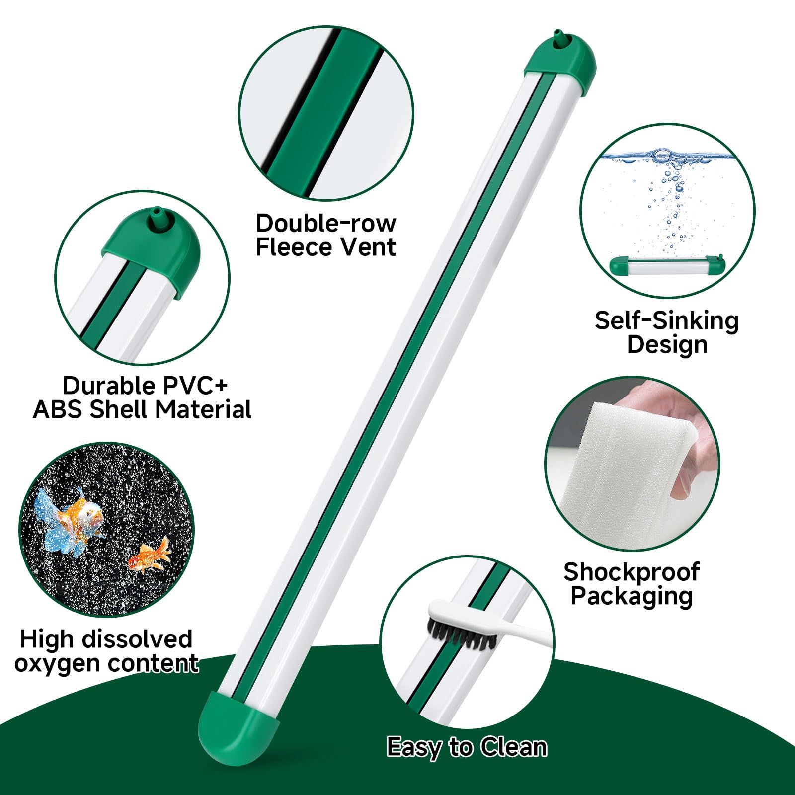 Hygger nano aeration assembly highlighting ultra-fine bubbles for circulation