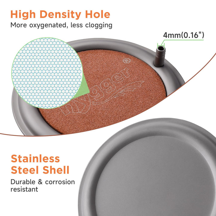 Hygger nano air stone with dense pores delivering steady, small bubbles for gentle aeration