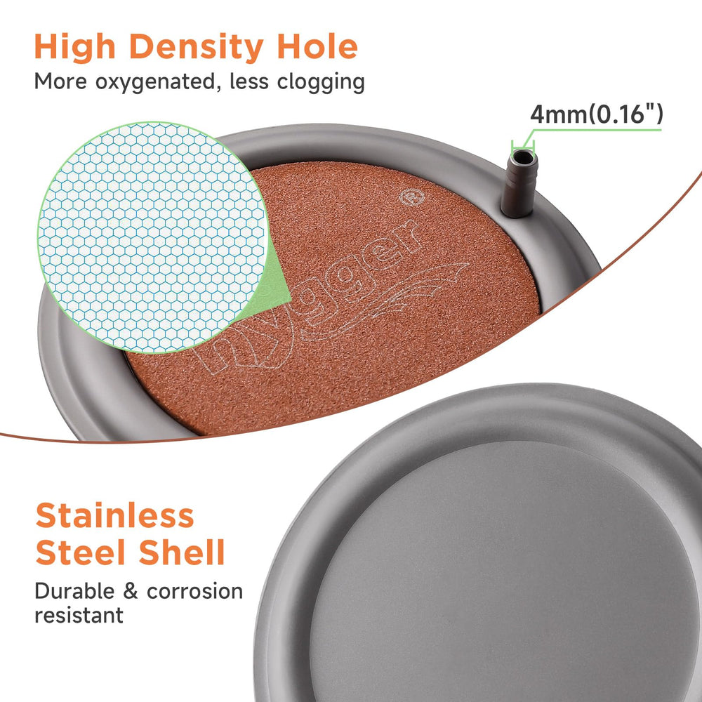 Hygger nano air stone with dense pores delivering steady, small bubbles for gentle aeration
