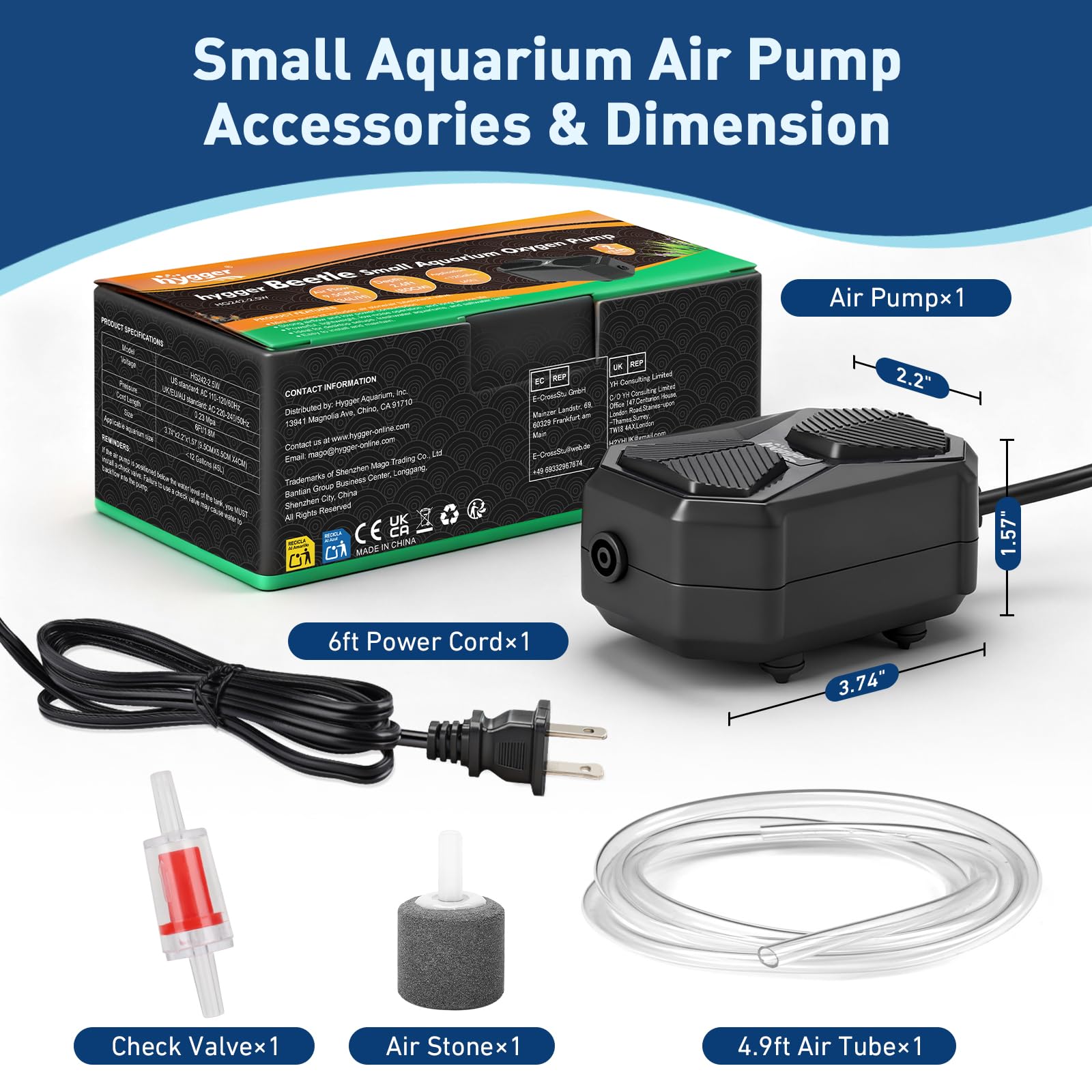 Hygger noise dampening technology ensures ultra-quiet operation in rooms.