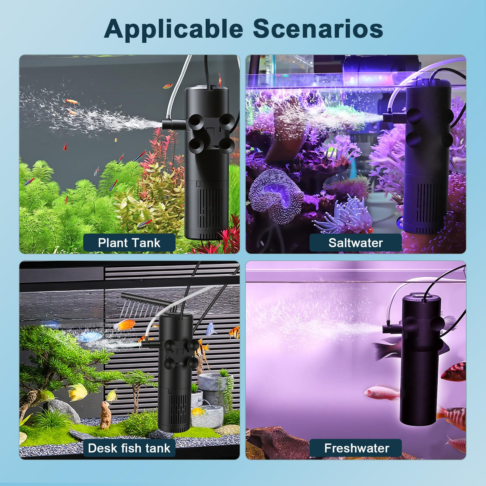 Hygger observation window helps monitor the UV light status.</
