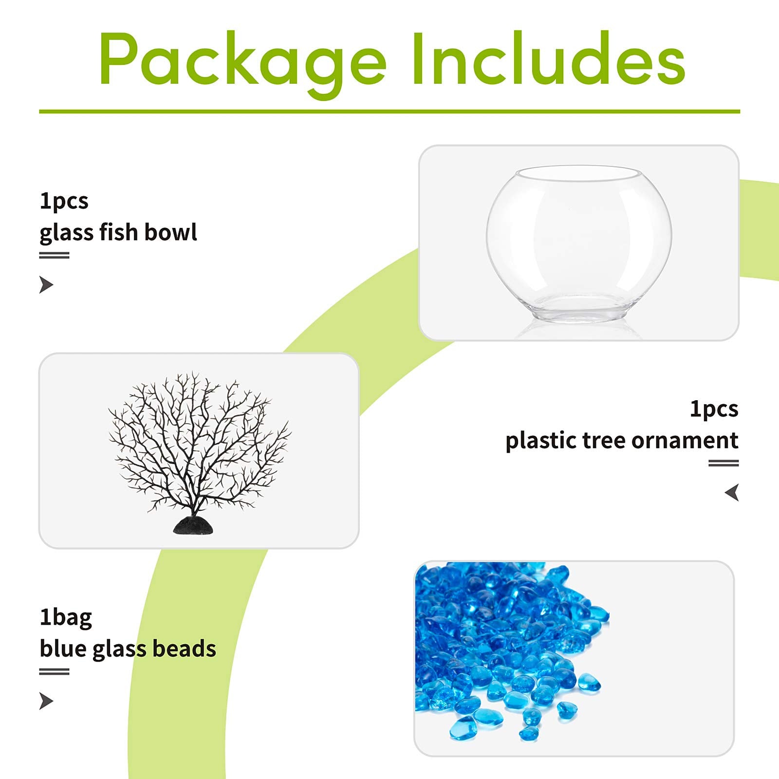 Hygger plastic fan branch tree ornament adds charming vertical accents