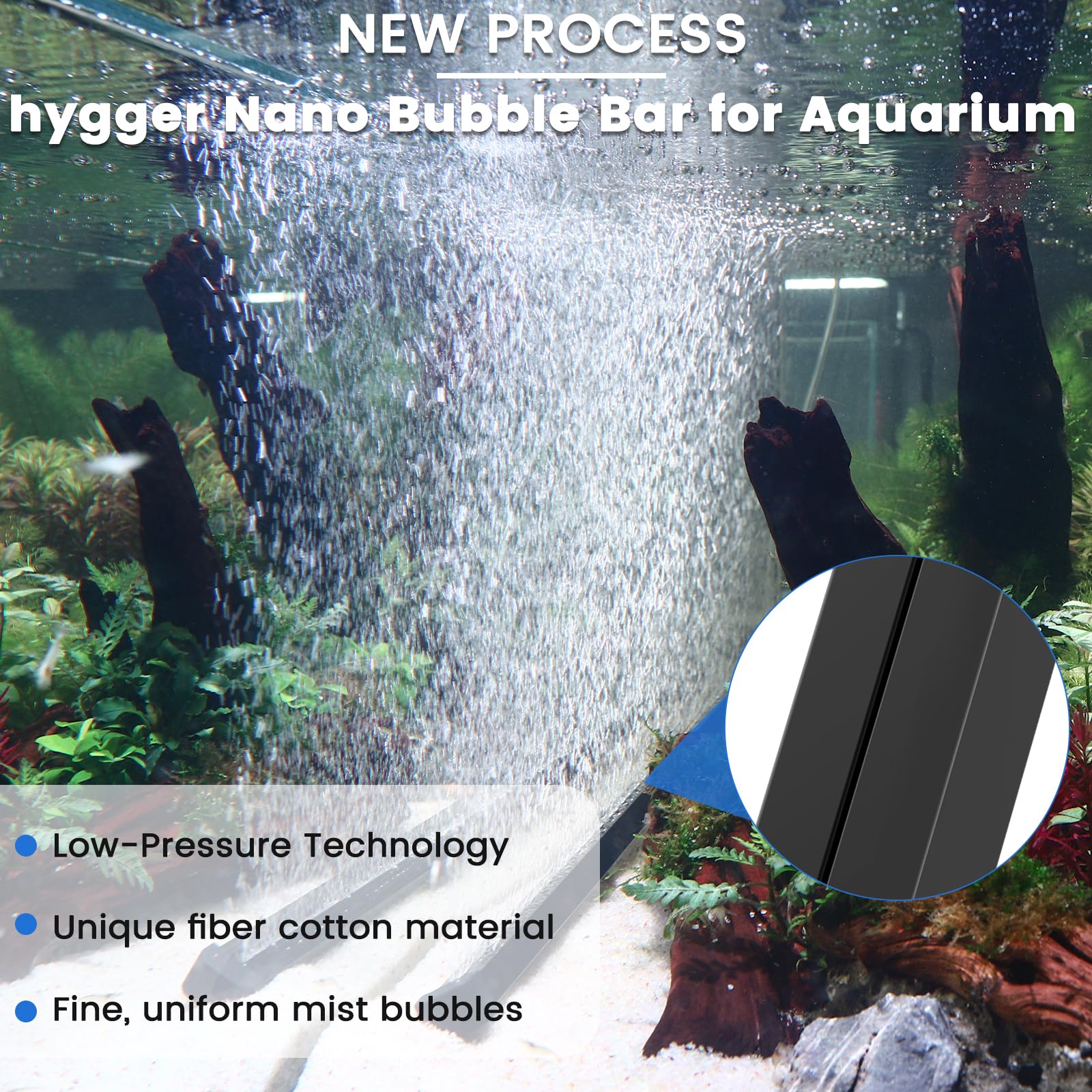 Hygger porifera aeration delivers ultra-quiet mist of fine bubbles