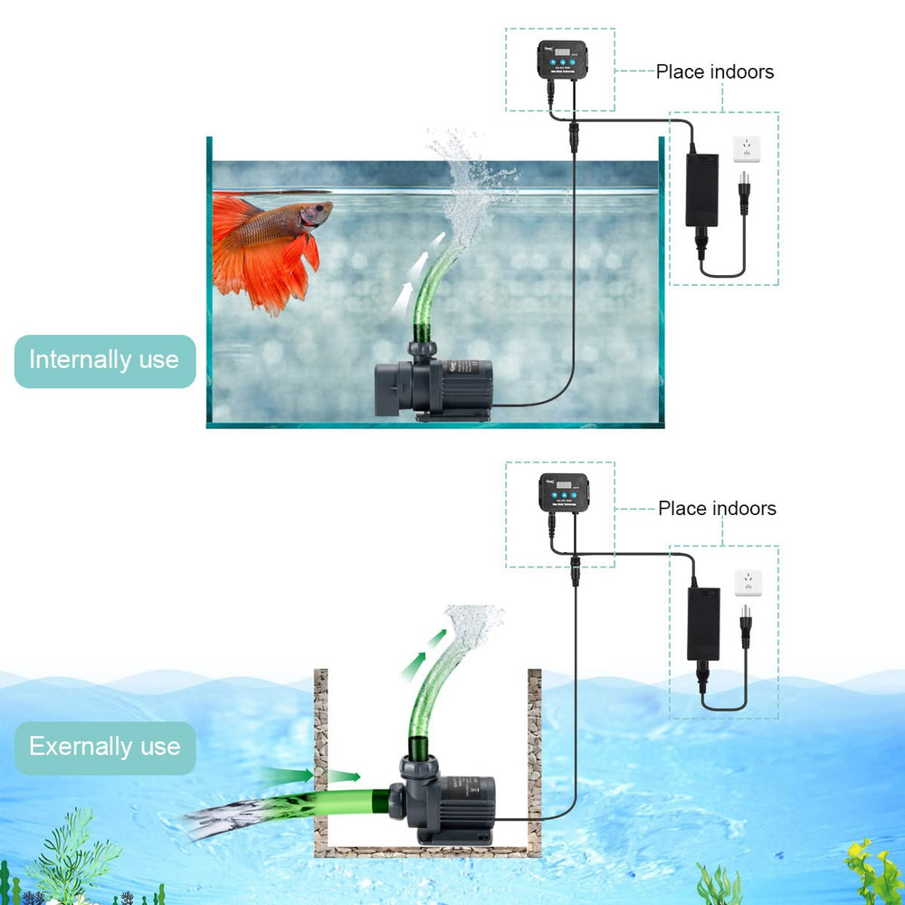 hygger pump in aquarium setup demonstrates versatile usage