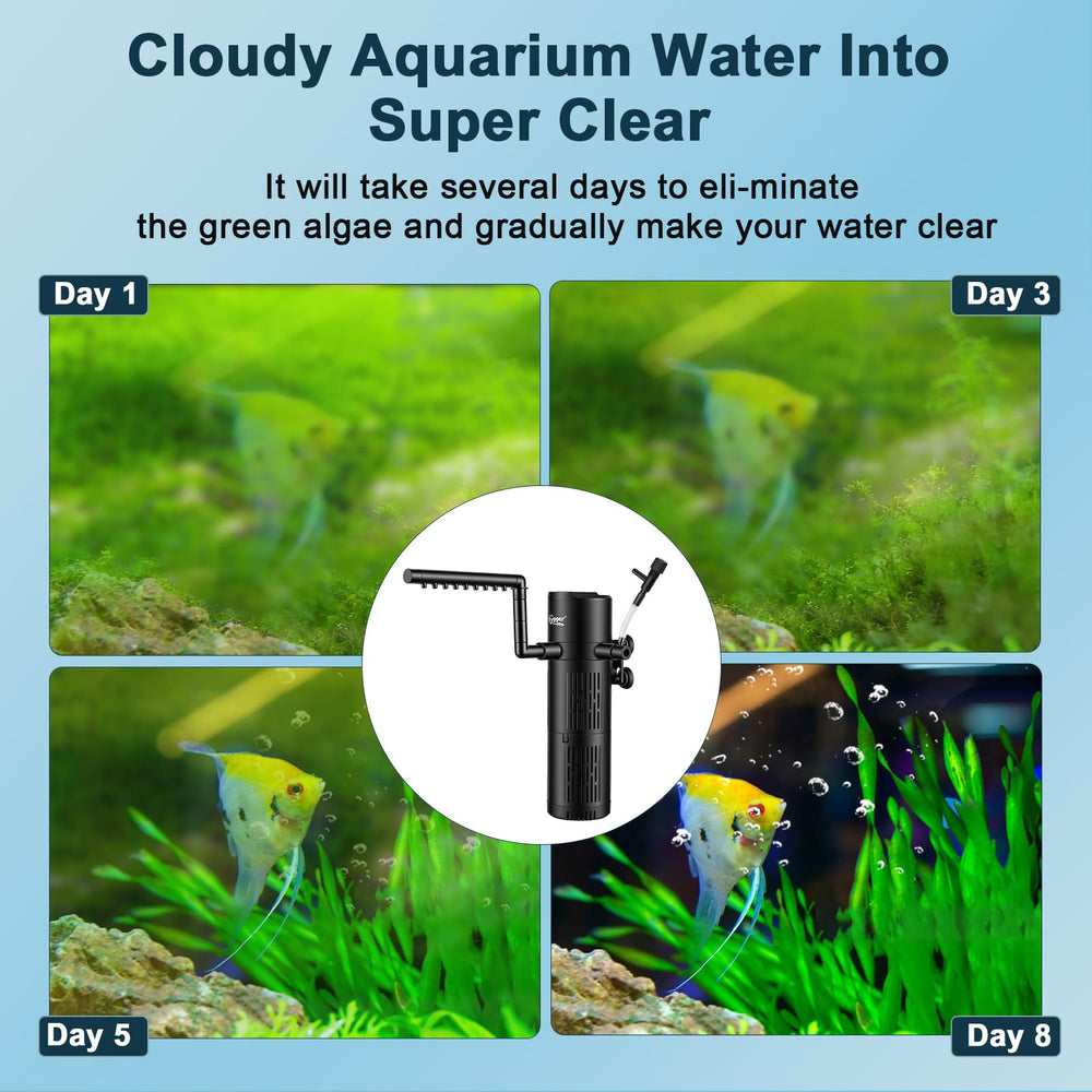Hygger pump with power cord delivers reliable aquarium flow.