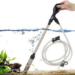 Hygger small gravel vacuum 80GPH for quick substrate cleaning in small aquariums.