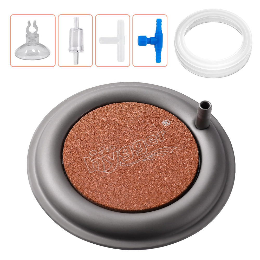 Hygger small pond air stone disk provides reliable aeration in compact water features.