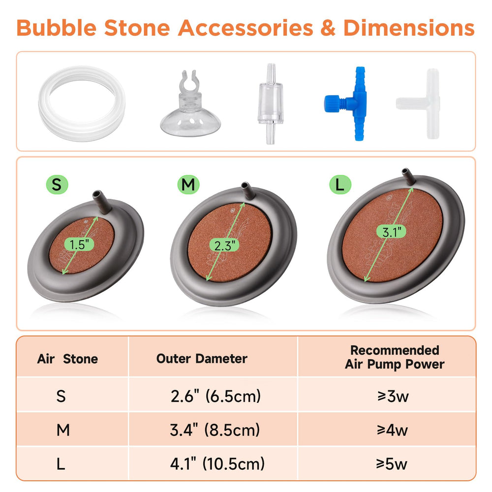 Hygger small-pond aquarium stone provides consistent oxygenation in compact water features