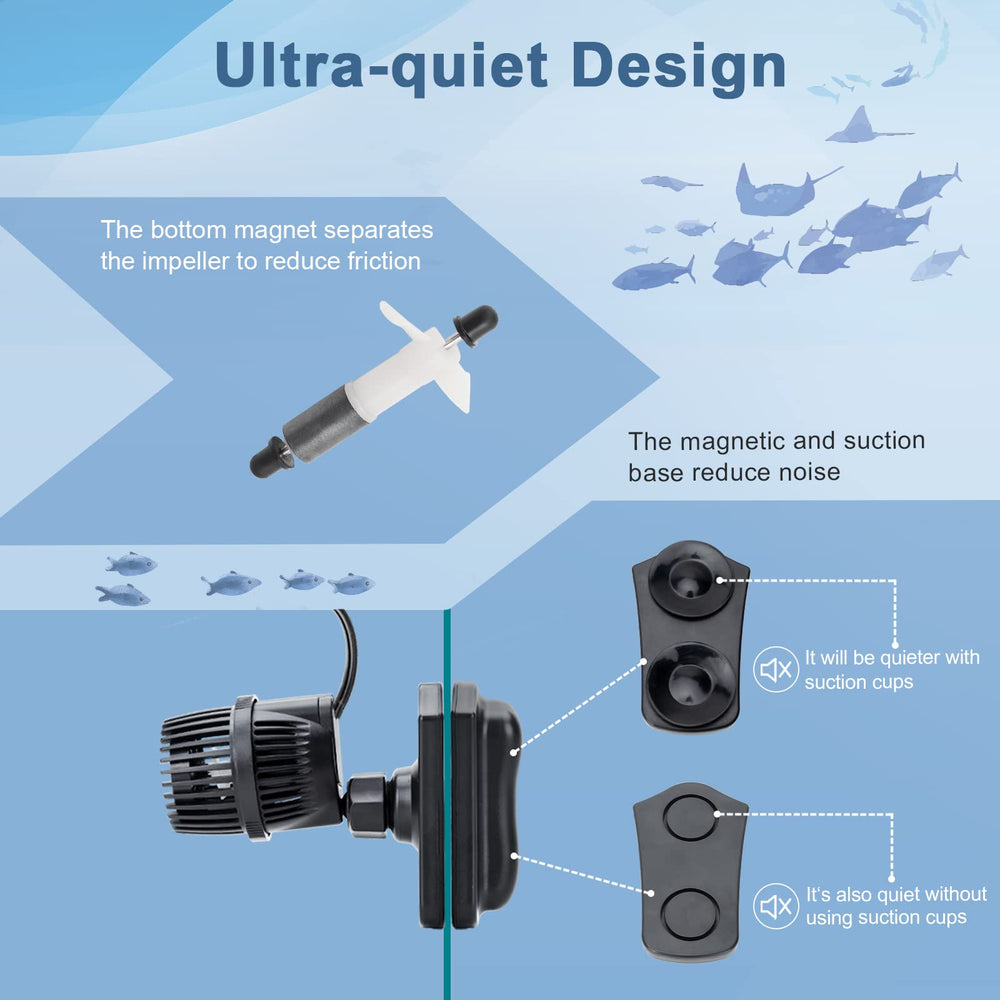Hygger strong magnetic bracket and suction base for quiet, reliable mounting